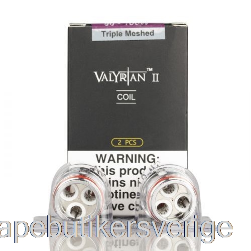 Vape Sverige Uwell Valyrian Ii 2 Ersättningsspolar 0,16ohm Un2-3 Triple Mesh Coils